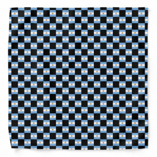 Checkered Argentina Flag Pattern  Bandana
