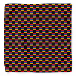 Checkered Armenia Flag Pattern  Bandana