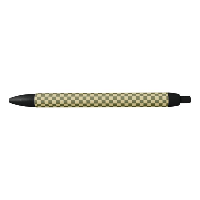 Checkered Army Green and Khaki Pen (Front)