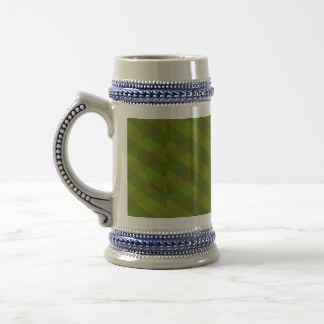 Checkered art pattern beer stein (Left)