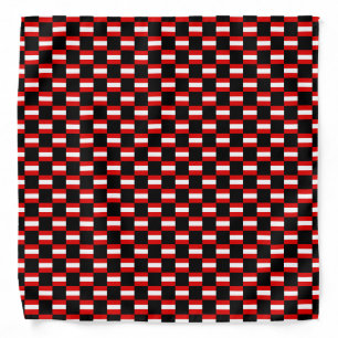 Checkered Austria Flag Pattern Bandana