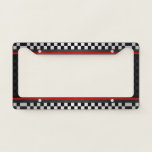 Checkered Auto Racing Design License Plate Frame at Zazzle