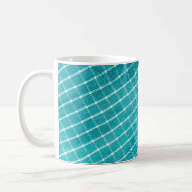 Checkered background textile closeup. coffee mug (Left)