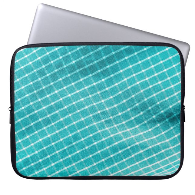Checkered background textile closeup. laptop sleeve (Front)