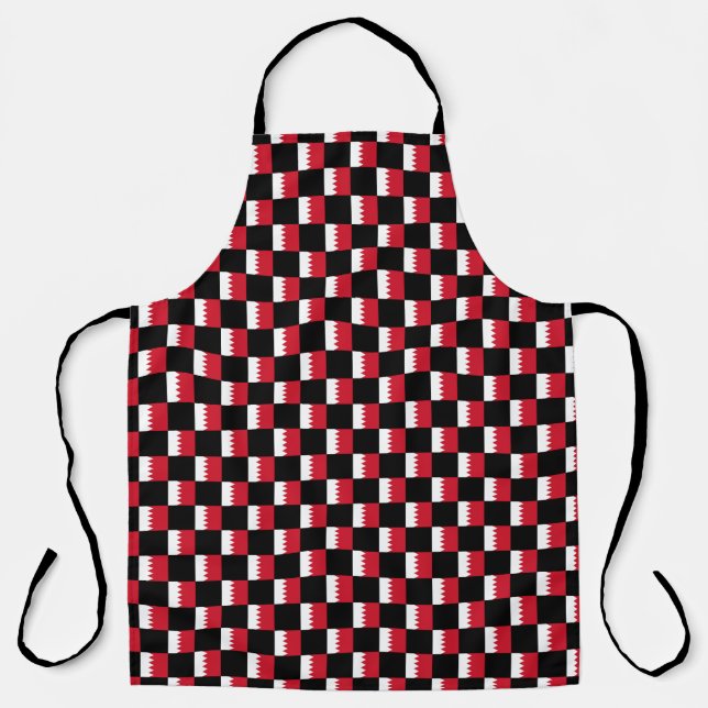 Checkered Bahrain Flag Pattern  Apron (Front)