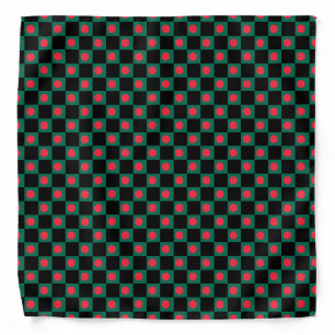 Checkered Bangladesh Flag Pattern Bandana