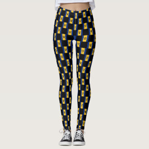 Checkered Barbados Flag Pattern Leggings