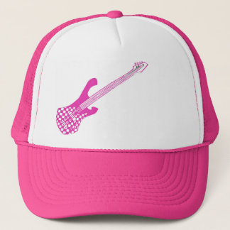 Checkered Bass Hat-Pink Trucker Hat