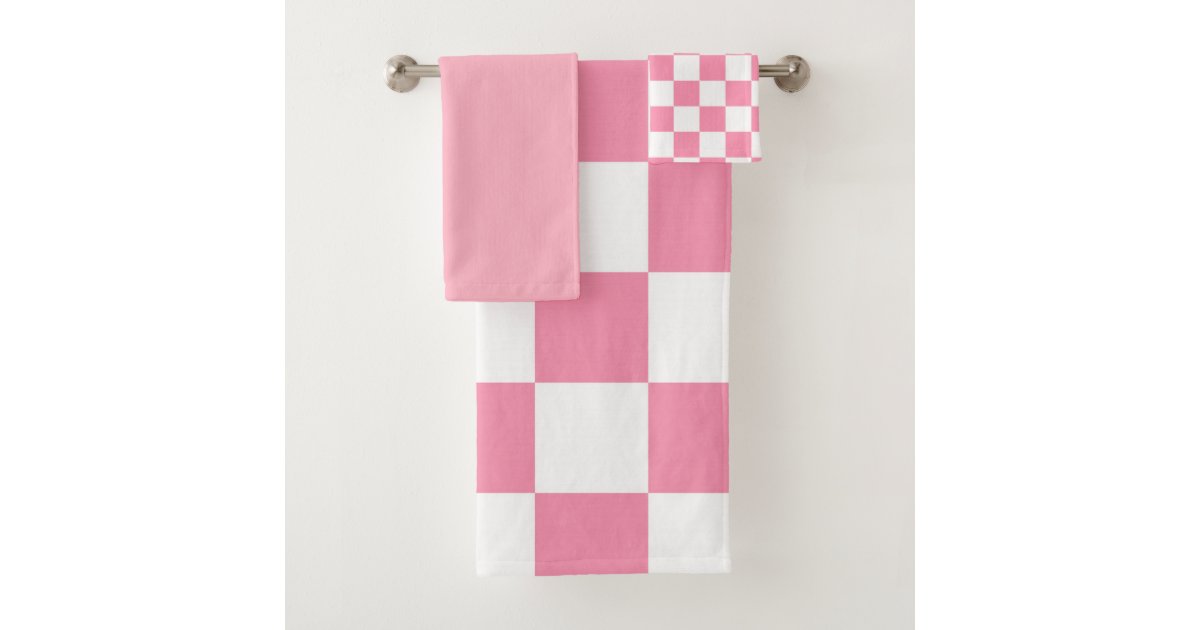 Checkered Bath Towel Set Zazzle
