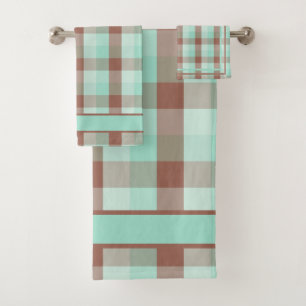 Checkered Bath Towel Set