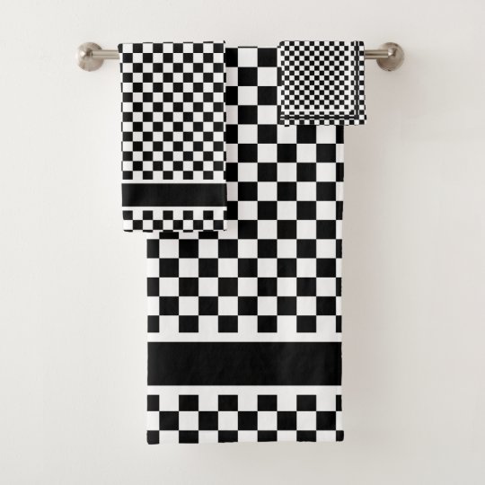 Checkered Bath Towel Set
