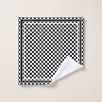 Checkered Red and White Bath Towel Set, Zazzle