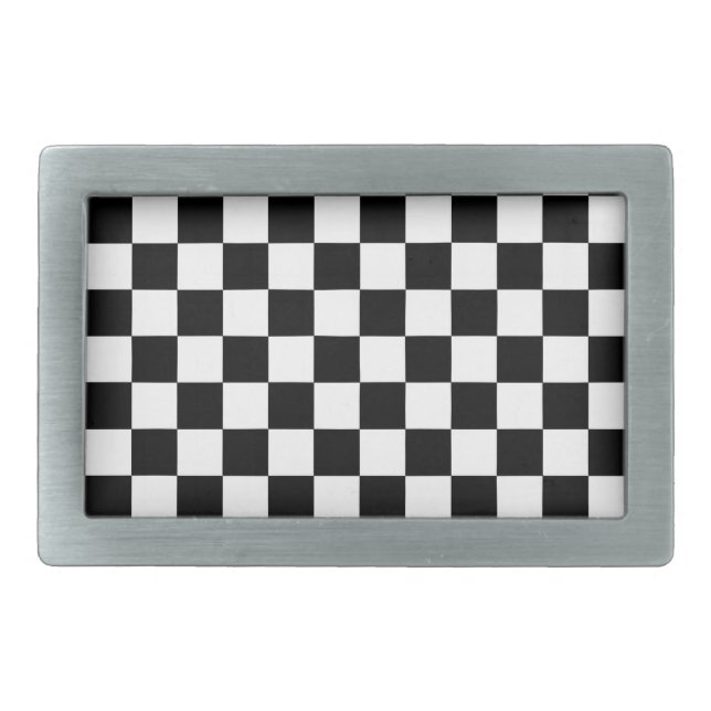 Checkered Belt Buckle (Front)