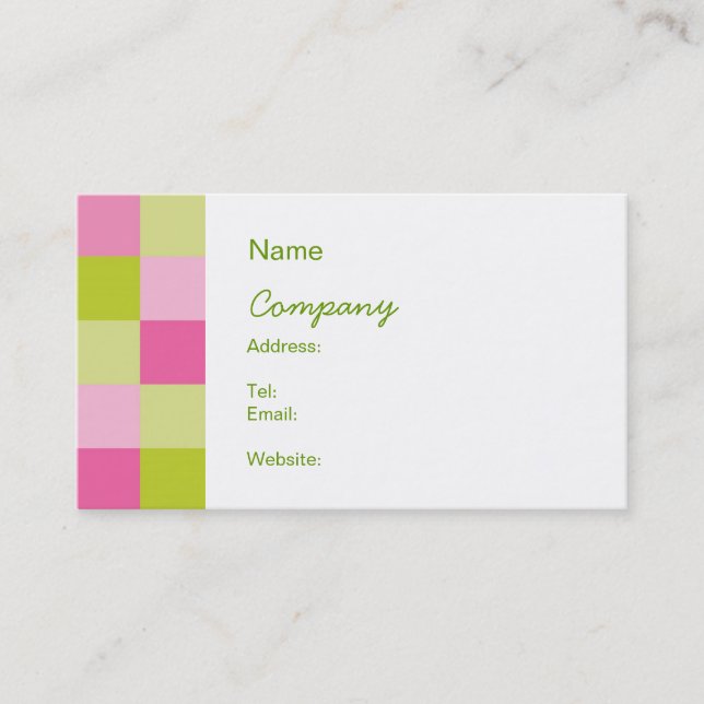 Checkered Biz Card (Front)