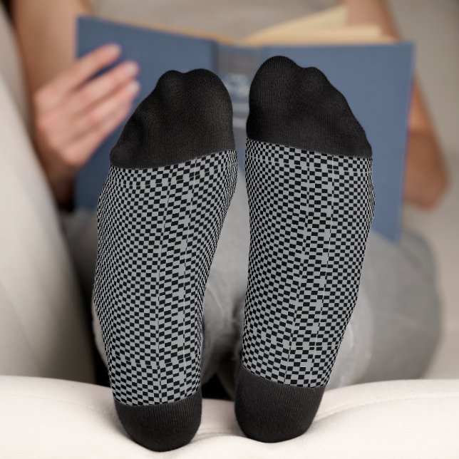 Checkered black and gray socks (Bottom)