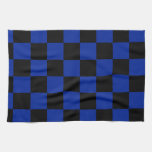 Checkered - Black and Imperial Blue Kitchen Towel
