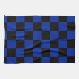 Checkered - Black and Imperial Blue Kitchen Towel