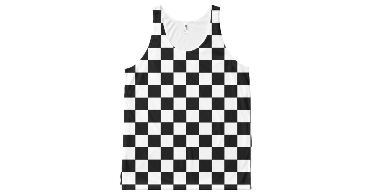 black and white checkered tank top