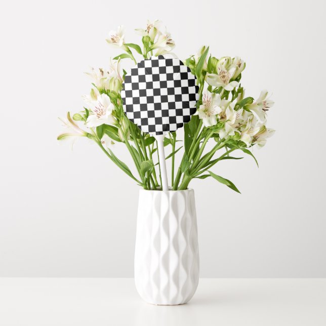 Checkered Black and White Balloon (Vase)