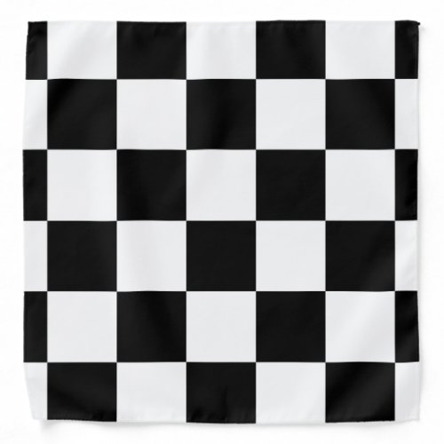 Checkered Black and White Bandana