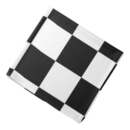 Checkered Black and White Bandana | Zazzle.com