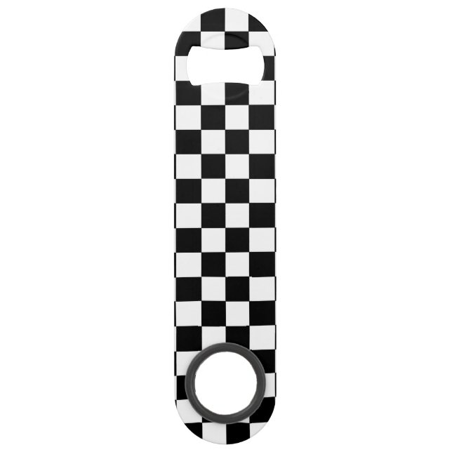 Checkered Black and White Bar Key (Front)