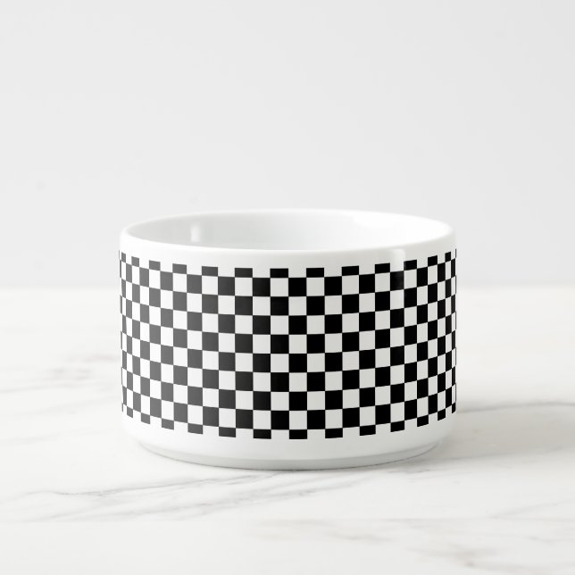 Checkered Black and White Bowl (Center)