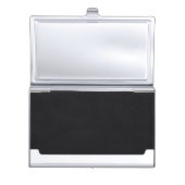 Checkered Black and White Business Card Holder (Front)