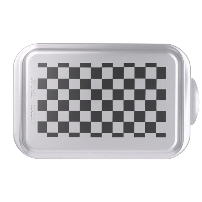 Checkered Black and White Cake Pan (Front)