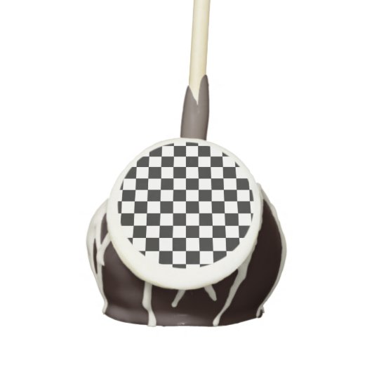 Checkered Black and White Cake Pops (Front)
