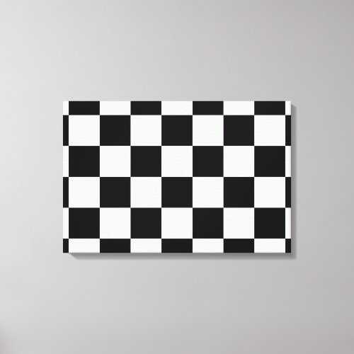 Checkered Black and White Canvas Print
