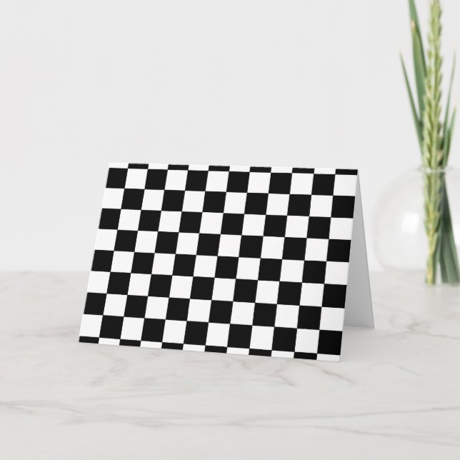 Checkered Black and White Card (Front)