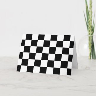 Checkered Black and White Card