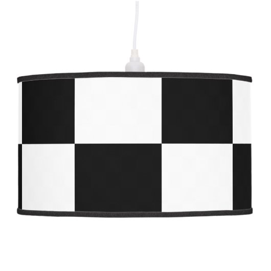 Checkered Black and White Ceiling Lamp (Right)