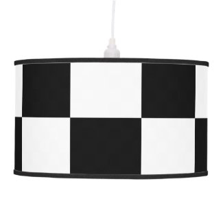 Checkered Black and White Ceiling Lamp