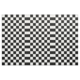 Checkered Black and White Geometric Fabric