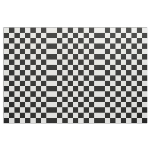 Checkered Black and White Geometric Fabric