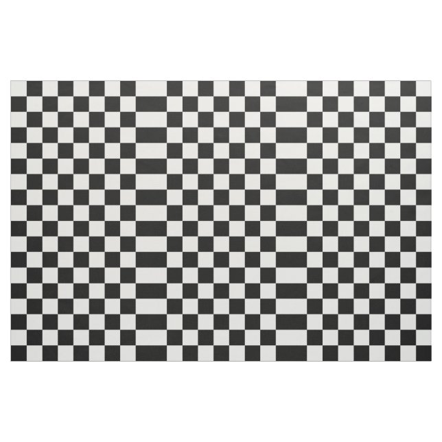 Checkered Black and White Geometric Fabric (Yard)