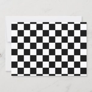 Checkered Black and White Invitation