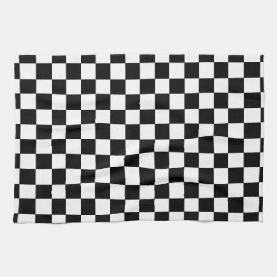 Checkered Black and White Kitchen Towel