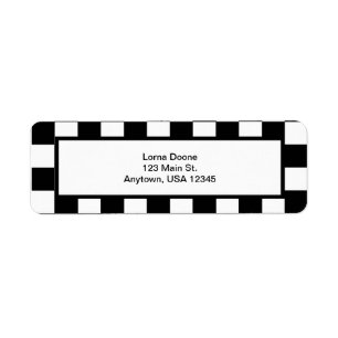 Checkered Black and White Label