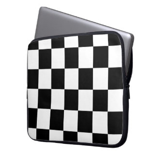Checkered Black and White Laptop Sleeve