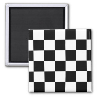 Checkered Black and White Magnet