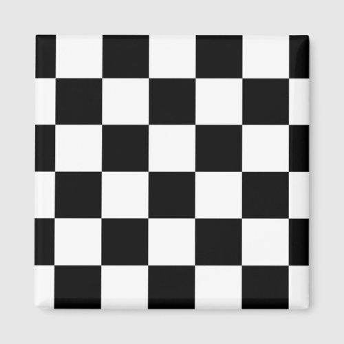 Checkered Black and White Magnet