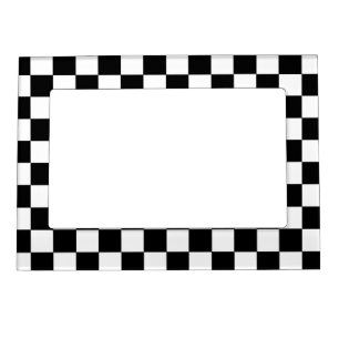 Checkered Black and White Magnetic Frame