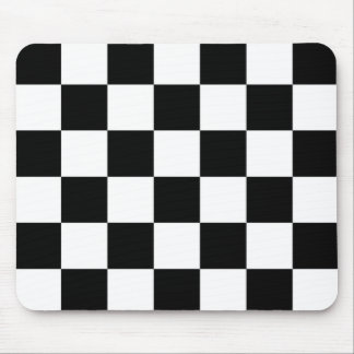 Checkered Black and White Mouse Pad