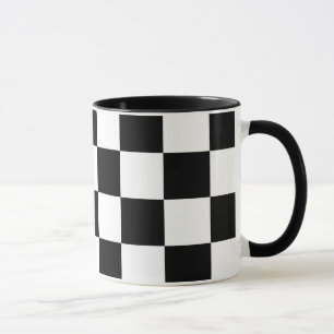 Checkered Black and White Mug