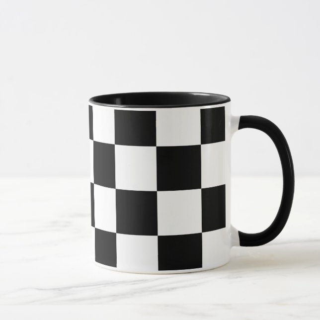 Checkered Black and White Mug (Right)