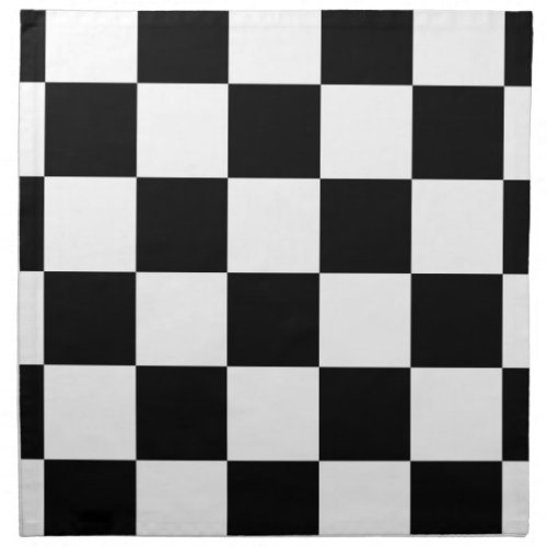 Checkered Black and White Napkin