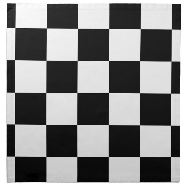 Checkered Black and White Napkin (Front)